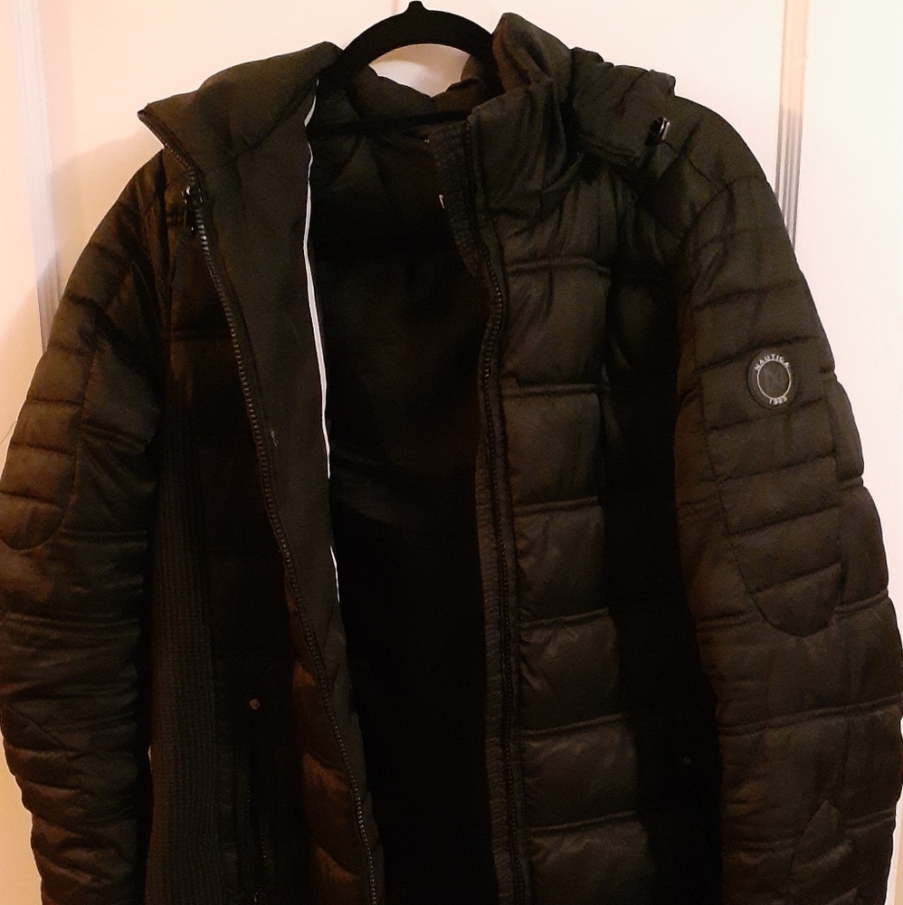 NAUTICA Womens Black Winter Coat - Large